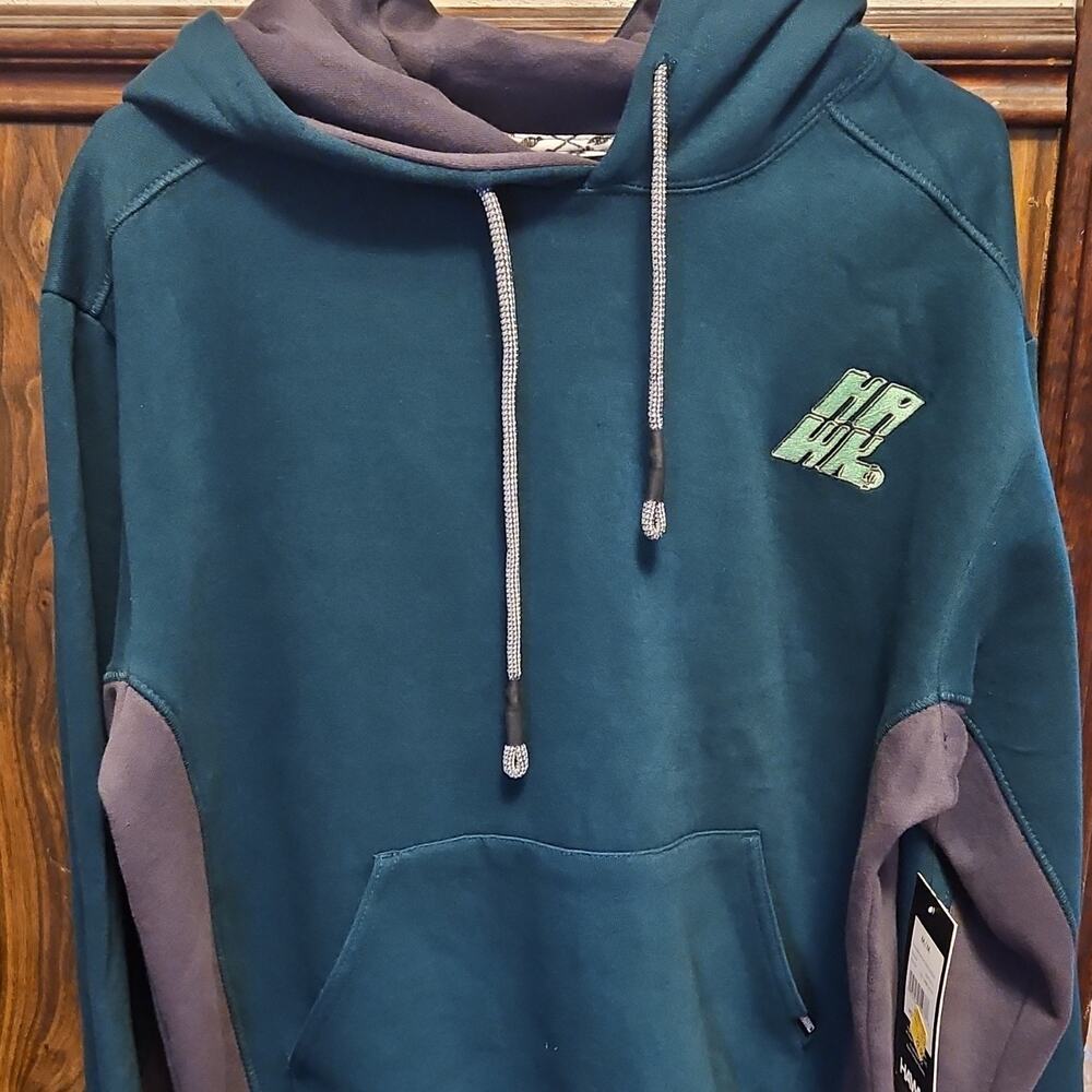 Tony Hawk Heavyweight Fleece Hoodie Dark Moss Pullover Logo Size M HMT5515